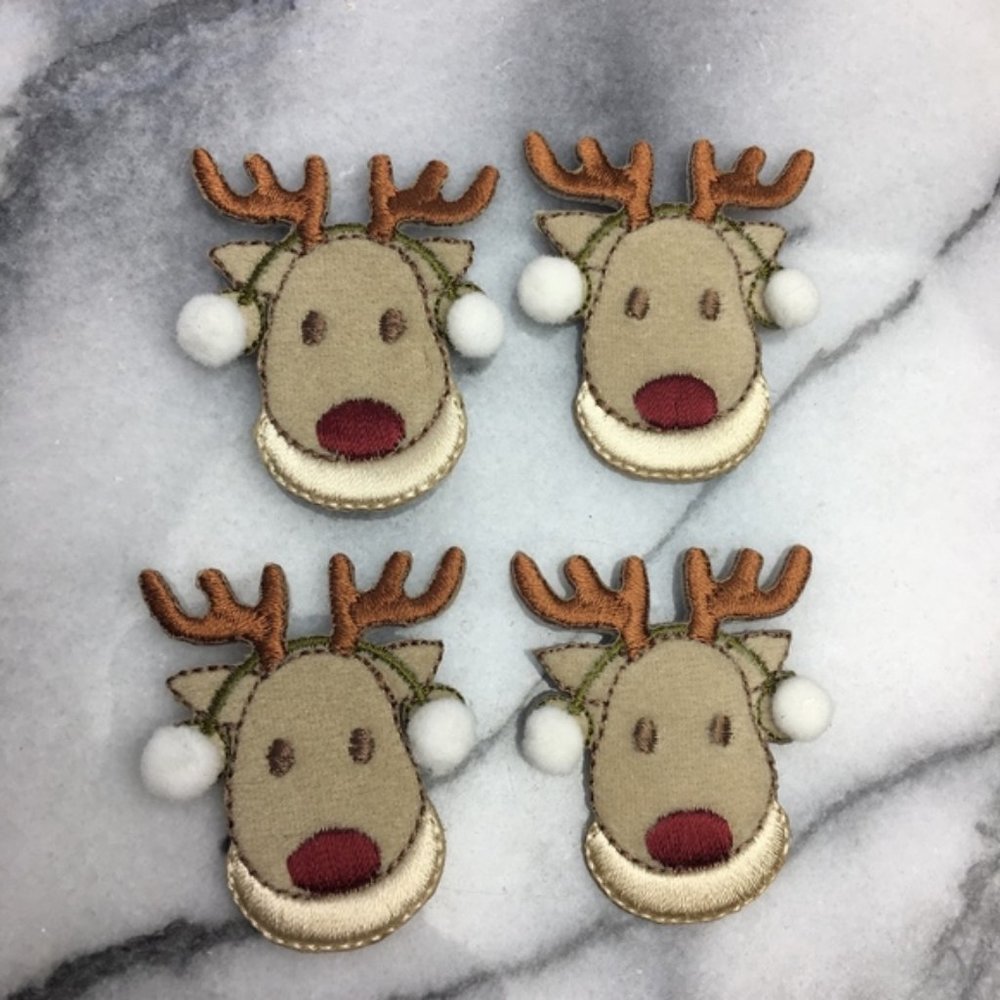 Reindeer Iron-On Appliques Bundle of 4 - NWOT
